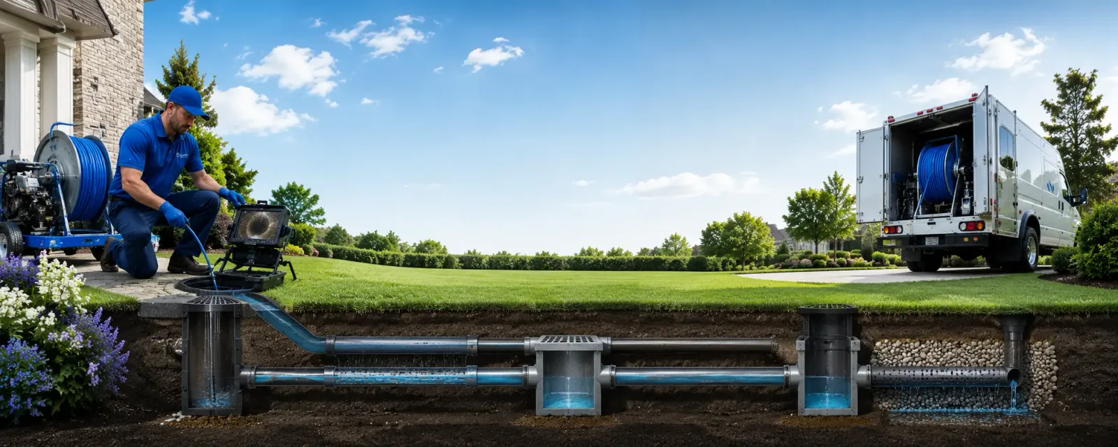Outdoor drain cleaning information for Rumsey, CA